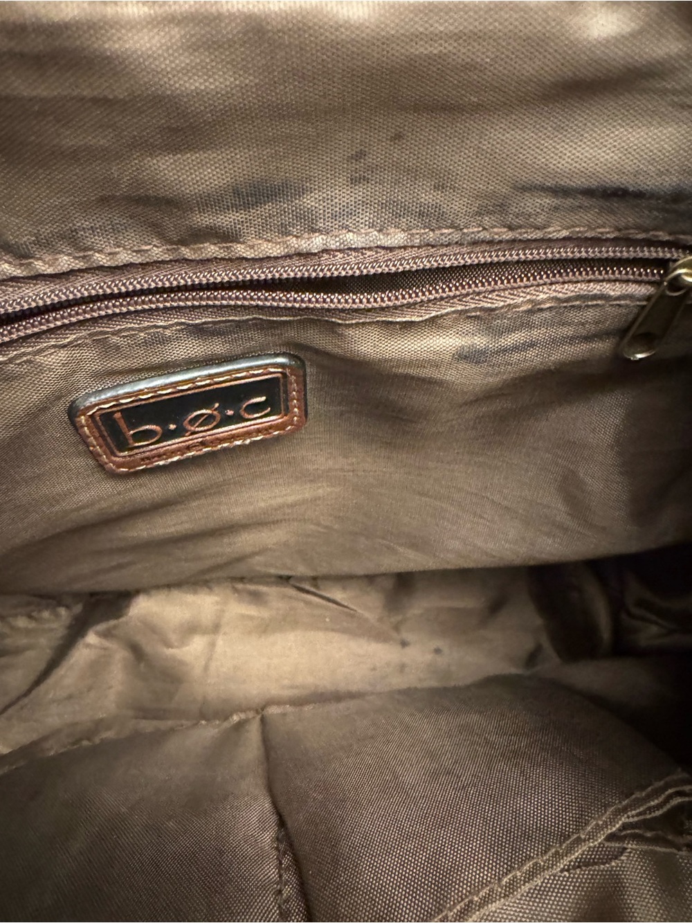 b.o.c. Two-Tone Tan and Dark Brown Faux-Leather Backpack - Picture 6 of 7